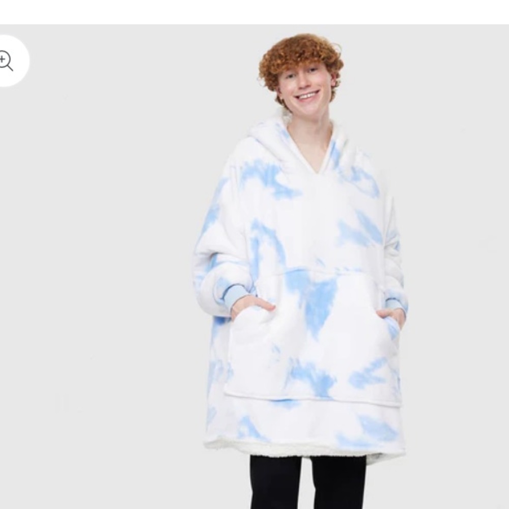 Oodie adult - blue tie dyed